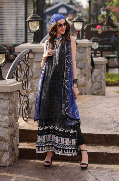 3 Piece Unstitched Heavy Embroidered Chickan Kari Lawn Suit ( Fully Embroidered Chickan Kari Lawn Dupatta )