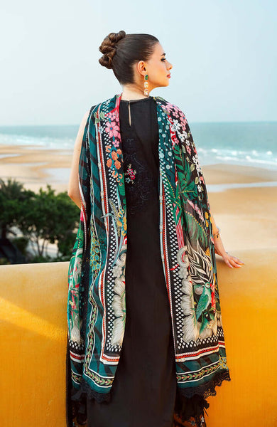 3 Piece Unstitched Heavy Embroidered Chickan Kari Lawn Suit ( Four-sided Embroidered Organza Dupatta ) main image 0