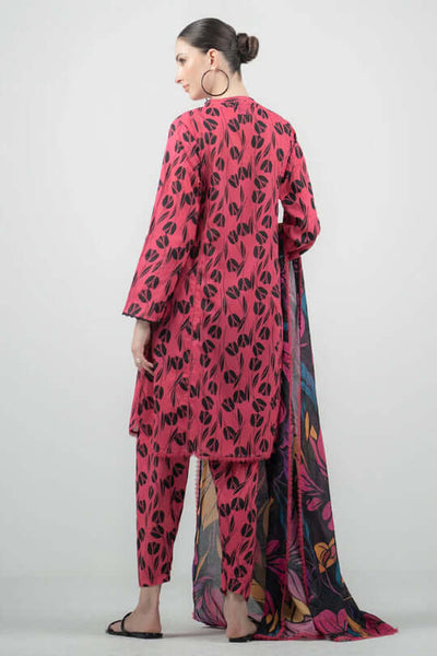 3 Piece Unstitched Digital Printed Lawn Suit ( Fine Printed Lawn Dupatta )