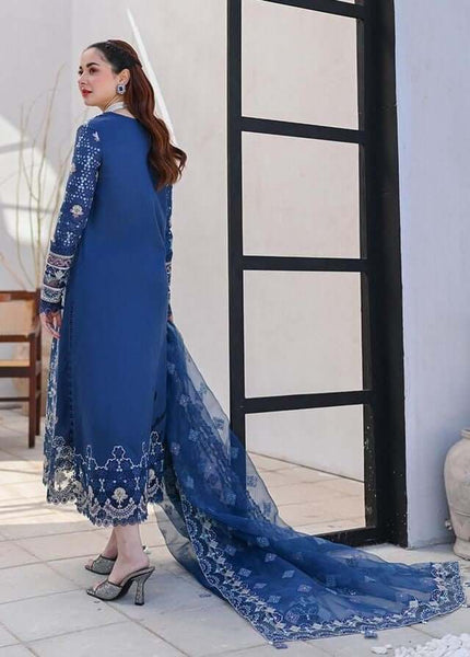 3 Piece Unstitched Heavy Embroidered Lawn Suit ( Fine Printed Poly Lawn Dupatta )