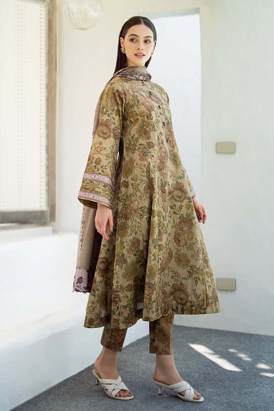 3 Piece Unstitched Digital Printed Khaddar Suit ( Printed Khaddar Dupatta )