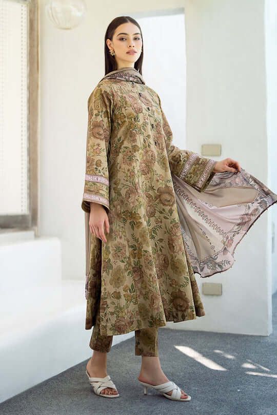3 Piece Unstitched Digital Printed Khaddar Suit ( Printed Khaddar Dupatta )