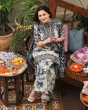 3 Piece Unstitched Embroidered Lawn Suit ( Printed Lawn Dupatta )