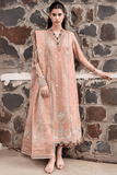 3 Piece Unstitched Heavy Embroidered Lawn Suit ( Heavy Embroidered Cotton Net Dupatta )