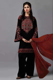 3 Piece Unstitched Heavy Embroidered Lawn Suit ( Full Embroidered Chiffon Dupatta )