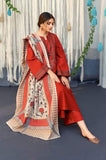 3 Piece Unstitched Heavy Embroidered Dhanak Suit ( Printed Woolen Shawl )