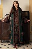 3 Piece Unstitched Heavy Embroidered Dhanak Suit ( Four-sided Embroidered Dhanak Wool Shawl )