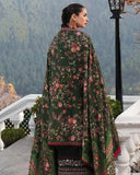 3 Piece Unstitched Heavy Embroidered Dhanak Suit ( Printed Woolen Shawl )