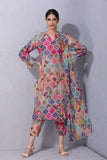 3 Piece Unstitched Digital Printed Lawn Suit ( Printed Organza Dupatta )