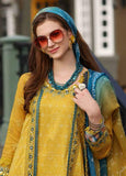 3 Piece Unstitched Heavy Embroidered Lawn Suit ( Printed Silk Dupatta )