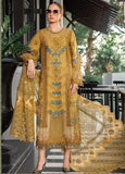 3 Piece Unstitched Heavy Embroidered Chickan Kari Lawn Suit ( Four Sided Embroidered Organza Dupatta )