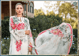 3 Piece Unstitched Embroidered Lawn Suit ( Digital Printed Bamber Chiffon Dupatta )