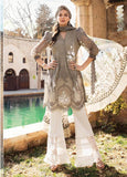 3 Piece Unstitched Heavy Embroidered Chickan Kari Lawn Suit ( Printed Chiffon Dupatta )