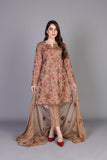 3 Piece Unstitched Heavy Embroidered Lawn Suit ( Full Embroidered Bamber Chiffon Dupatta )