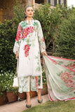 3 Piece Unstitched Embroidered Lawn Suit ( Digital Printed Bamber Chiffon Dupatta )