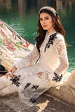 3 Piece Unstitched Heavy Embroidered Chickan Kari Lawn Suit ( Printed Chiffon Dupatta )