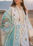 3 Piece Unstitched Heavy Embroidered Chickan Kari Lawn Suit ( Four Side Embroidered Organza Dupatta )