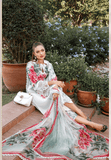 3 Piece Unstitched Embroidered Lawn Suit ( Digital Printed Bamber Chiffon Dupatta )