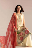 3 Piece Unstitched Heavy Embroidered Lawn Suit ( Digital Printed Silk Dupatta )