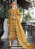 3 Piece Unstitched Heavy Embroidered Chickan Kari Lawn Suit ( Four Sided Embroidered Organza Dupatta )