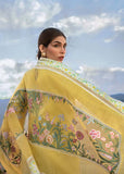 3 Piece Unstitched Heavy Embroidered Chickan Kari Lawn Suit ( Four Side Embroidered Organza Dupatta )