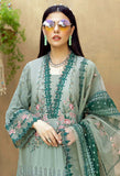 3 Piece Unstitched Heavy Embroidered Chickan Kari Lawn Suit ( Full Embroidered Organza Dupatta )