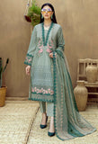 3 Piece Unstitched Heavy Embroidered Chickan Kari Lawn Suit ( Full Embroidered Organza Dupatta )