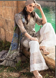 3 Piece Unstitched Heavy Embroidered Chickan Kari Lawn Suit ( Printed Chiffon Dupatta )