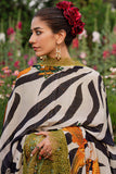 3 Piece Unstitched Heavy Embroidered Lawn Suit ( Printed Silk Dupatta )