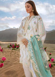 3 Piece Unstitched Heavy Embroidered Chickan Kari Lawn Suit ( Four Side Embroidered Organza Dupatta )