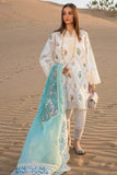 3 Piece Unstitched Heavy Embroidered Chickan Kari Lawn Suit ( Four Side Embroidered Organza Dupatta )