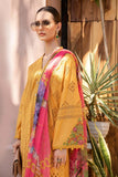 3 Piece Unstitched Heavy Embroidered Chickan Kari Lawn Suit ( Printed Silk Dupatta )