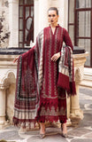 3 Piece Unstitched Heavy Embroidered Lawn Suit ( Printed Silk Dupatta )