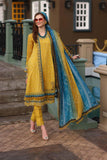 3 Piece Unstitched Heavy Embroidered Lawn Suit ( Printed Silk Dupatta )