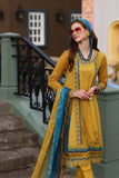 3 Piece Unstitched Heavy Embroidered Lawn Suit ( Printed Silk Dupatta )