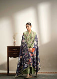 3 Piece Unstitched Heavy Embroidered Lawn Suit ( Printed Silk Dupatta )