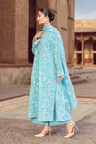 3 Piece Unstitched Heavy Embroidered Lawn Suit ( Fully Embroidered Chiffon Dupatta )