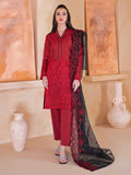 3 Piece Unstitched Heavy Embroidered Chickan Kari Lawn Suit ( Fully Embroidered Chickan Kari Organza Dupatta )