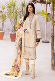 3 Piece Unstitched Heavy Embroidered Chickan Kari Lawn Suit ( Printed Silk Dupatta )