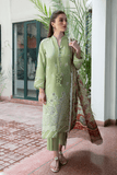 3 Piece Unstitched Heavy Embroidered Chickan Kari Lawn Suit ( Printed Fine Silk Dupatta )