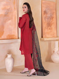 3 Piece Unstitched Heavy Embroidered Chickan Kari Lawn Suit ( Fully Embroidered Chickan Kari Organza Dupatta )