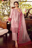 3 Piece Unstitched Heavy Embroidered Lawn Suit ( Fully Embroidered Organza Dupatta )