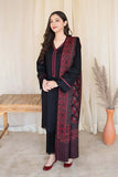 3 Piece Unstitched Embroidered Dhanak Suit ( Printed Woolen Shawl )