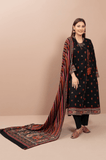 3 Piece Unstitched Heavy Embroidered Dhanak Suit ( Printed Woolen Shawl )