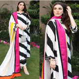 3 Piece Unstitched Digital Printed Viscose Suit ( Digital Printed Viscose Dupatta )