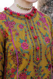 3 Piece Unstitched Heavy Embroidered Dhanak Wool Suit ( Printed Woolen Shawl )