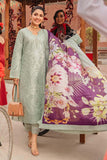 3 Piece Unstitched Heavy Embroidered Chickan Kari Lawn Suit ( Printed Silk Dupatta )