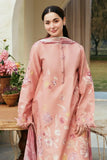 3 Piece Unstitched Heavy Embroidered Lawn Suit ( Printed Fine Silk Dupatta )