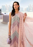 3 Piece Unstitched Heavy Embroidered Chickan Kari Lawn Suit( Four-sided Printed Embroidered Organza Dupatta )