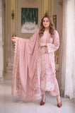 3 Piece Unstitched Heavy Embroidered Chickan Kari Lawn Suit ( Four-sided Embroidered Lawn Dupatta )